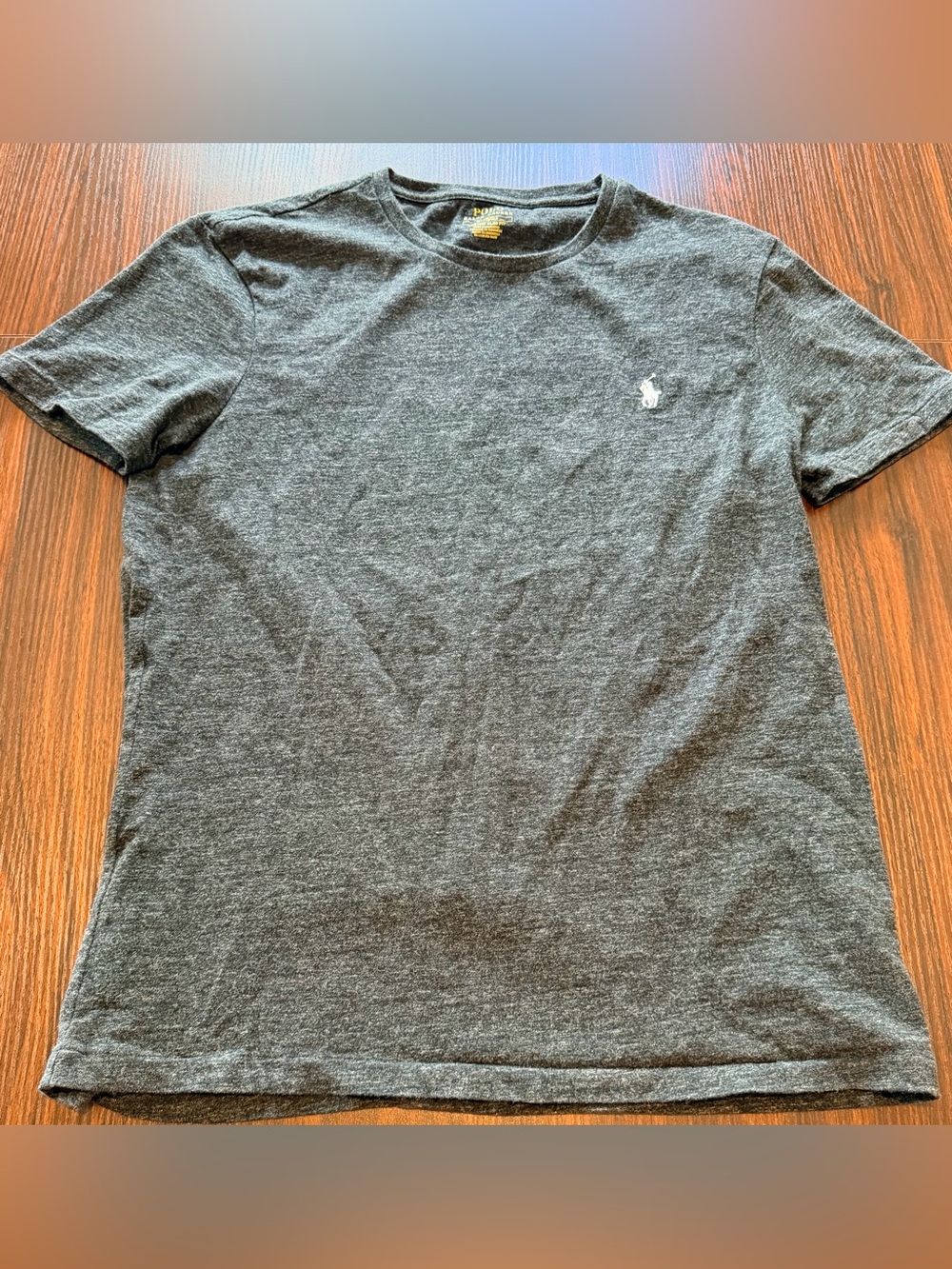 Polo Ralph Lauren Mens Custom Slim Fit T-Shirt Charcoal Heather Grey Pony Logo M